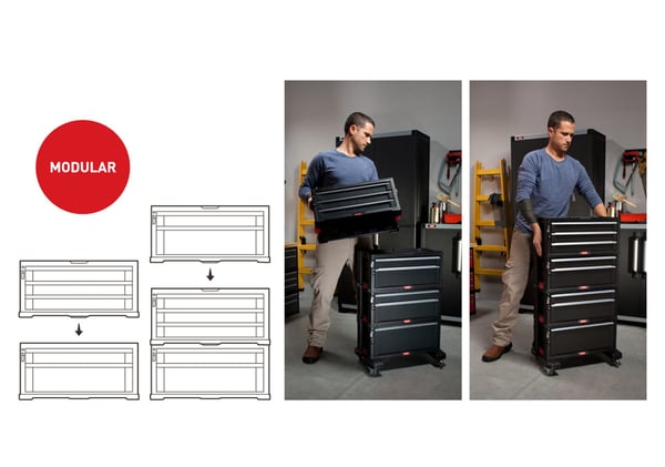 VÆRKTØJSKOMFUR / VOGN - 6 SKUFFER KETER VÆRKTØJSKOMFUR - KT 92 8770