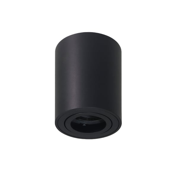 Väggmonterad halogenspot i rörlig tub LUNDO GU10 LUMILED rund svart 80mm