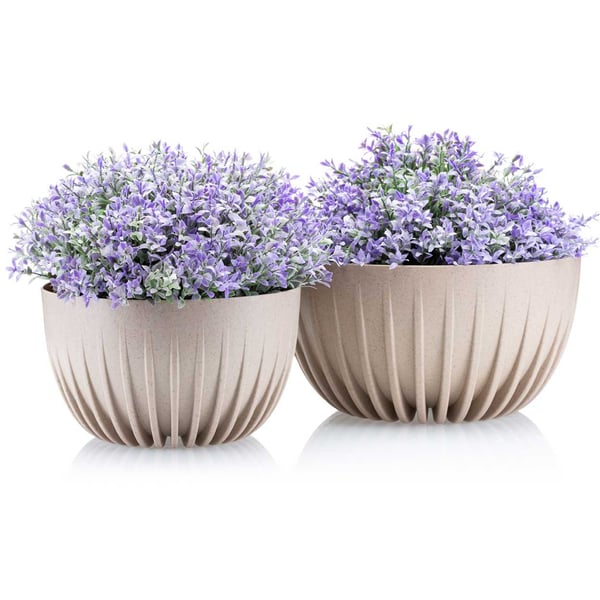 Blomkruka Stripped ECO kaffe latte 24x14 cm