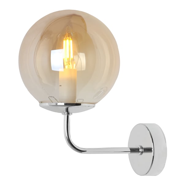 SIENA KROM VÆGLAMPE 1 FLAD HONNINGLAMPE E14
