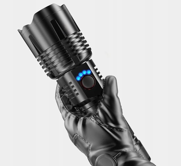 Tehokas XHP50-sotilaskäyttöön tarkoitettu zoom-taktinen LED-taskulamppu