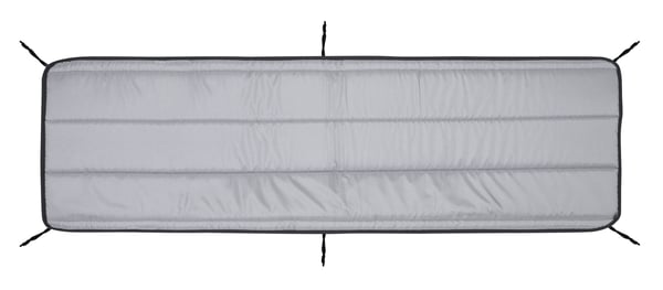 Quiltet pude til liggestol med skumfyld 165x50 cm mørkegrå