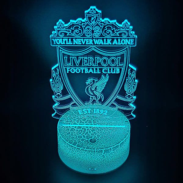 Liverpool FC Anfield 16 LED 3D Barnbordsnattlampa + Fjärrkontroll