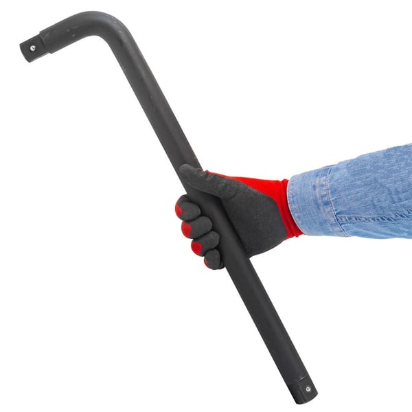 FORCEKRAFT L-formet topnøgle til hjul, dæk, fælge, toppe 1" 550 mm CR-Mo