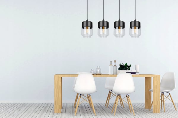 HÆNGENDE LOFTSLAMPE, GLASPLAFON, LED-LAMPE