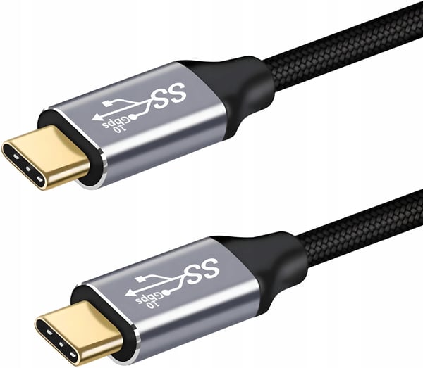 USB C 3.1 Thunderbolt 3 KABEL 100W 10 Gbps 4K 60Hz NYLONFLETKABEL 1M