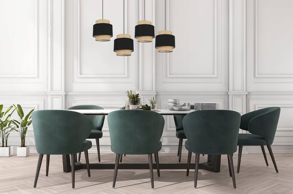 Hængende lampe, loftslysekrone, lampeskærm, boho juta
