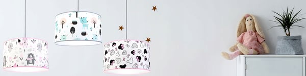 BØRNES LOFTSLAMPE LED-LAMPESKÆRM BAMBI