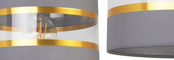 NATBORDLAMPE, ELEGANT GYLDET LAMPESKÆRM, 20 CM