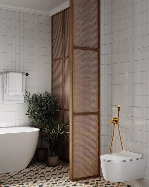 Bidetarmatur indbygget bidetarmatur toiletarmatur badeværelse guld