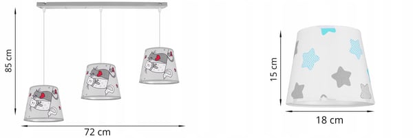 HÆNGENDE LOFTSLAMPE LYKRONE BØRNESKÆRM