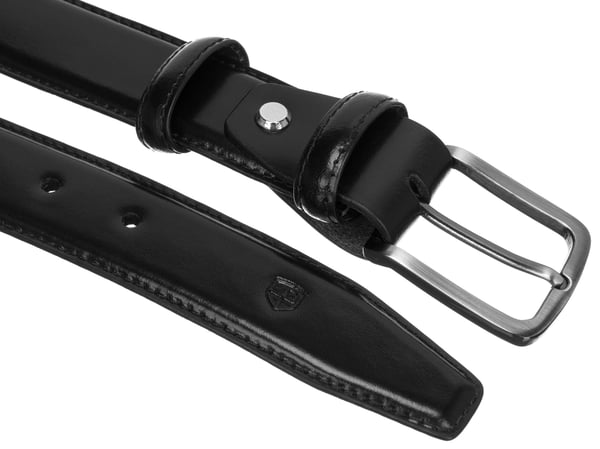 Herrbälte i läder PTN PM-14-125-SPL-6912 Svart