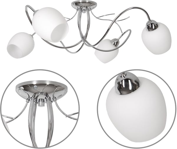 MODERN HÄNGLAMPA LJUSKRONOR TAK KROM LED