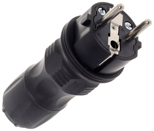 SUORA PISTOKE 2P+Z, 16A EXTREM UNI IP54 MUSTA - E+97-4460