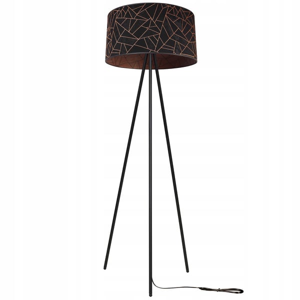 GULVLAMPE MED STÅENDE TRIPOD I METALSKÆRM 45 cm