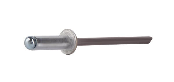 Öppna aluminiumnitnaglar 4,8x12mm RAL 9007