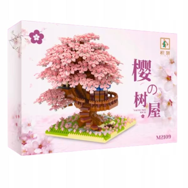Byggklossar setti kirsikankunnailla Sakura kirsikka 2151 osaa