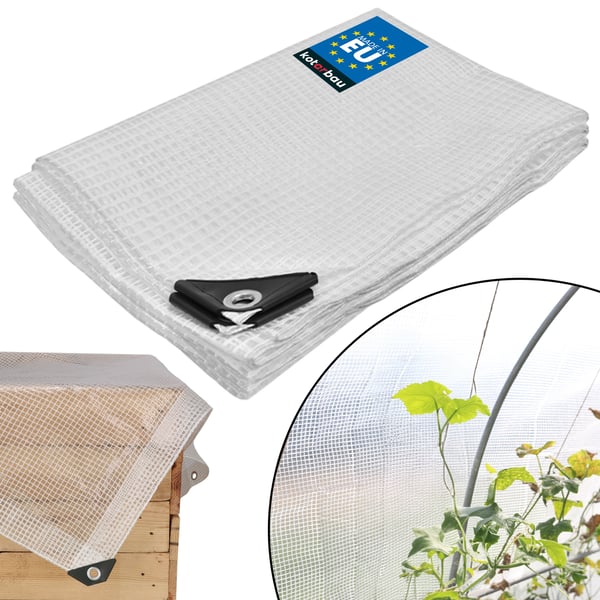 KOTARBAU® Presenning Beskyttende Afdækning Stærk Tyk Universal Forstærket Forstærket Vandtæt Transparent Klart Drivhus 120 G/M2 2X4 M