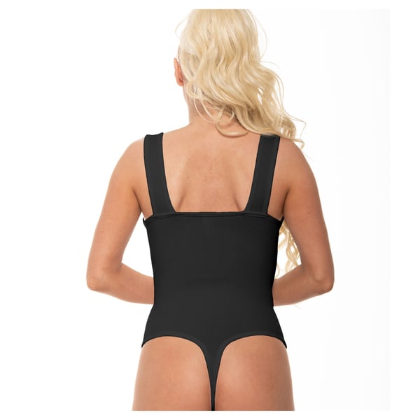 Sort stribet body L/XL