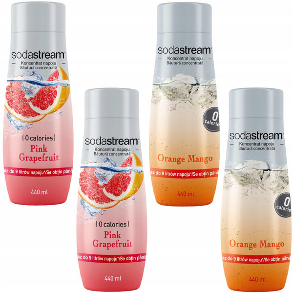 4 SodaStream-tiivisteen setti, 2 kpl (greippi+appelsiini-mango)
