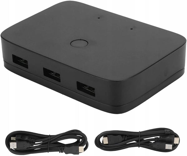 KVM-switch HDMI 2x1-switch 3xUSB + 2 HDMI-kabler KVM-switch HDMI 2x1-switch 3xUSB + 2 HDMI-kabler