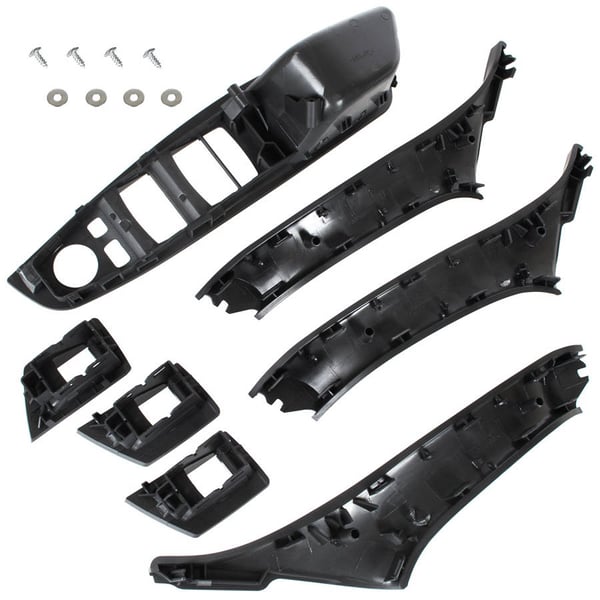 BMW 5 F10 F11 09-17 etuoven sisäkahvasarja 7 osaa MUSTA