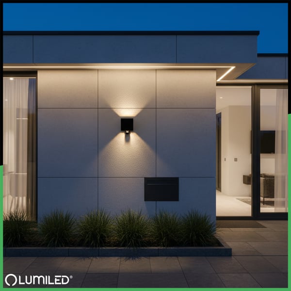 Havevæglampe G9 LED facade justerbar op/ned PIR sensor sort PYXIS LUMILED
