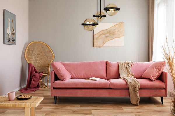 MODERNE HØJLAMPE MED HONNINGGLAS RING