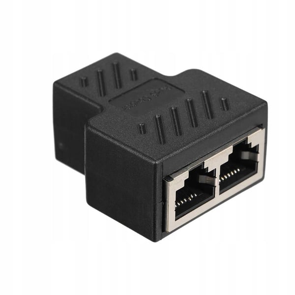 Lanberg-sovitinverkkoliittimen jakaja RJ-45 - RJ-45 X2 suojattu