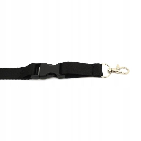Lanyard svart halsrem 20 mm bredd 52 cm längd för telefon och nycklar