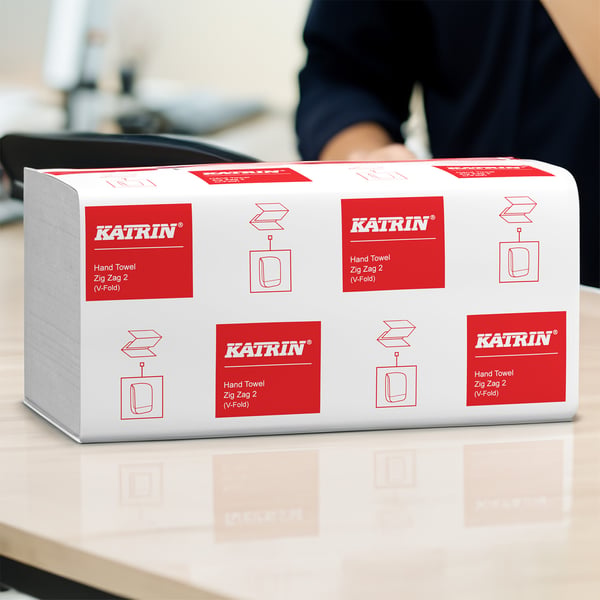 Katrin Classic 2-pak håndklæder, 4000 stk., hvid, handypack
