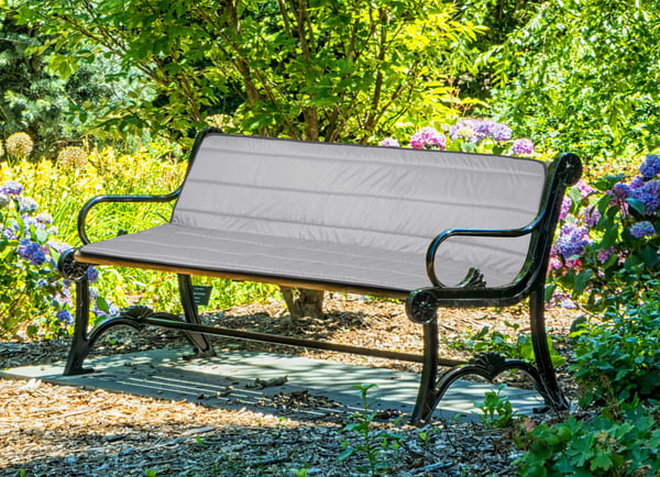 Sæt med havehynder i skum 180x50x50 cm mørkegrå