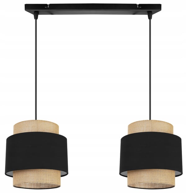 Hængende lampe, loftslysekrone, lampeskærm, boho juta