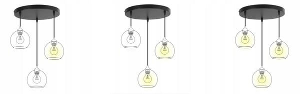 Hængende loftslampe med gylden lampeskærm 15 cm