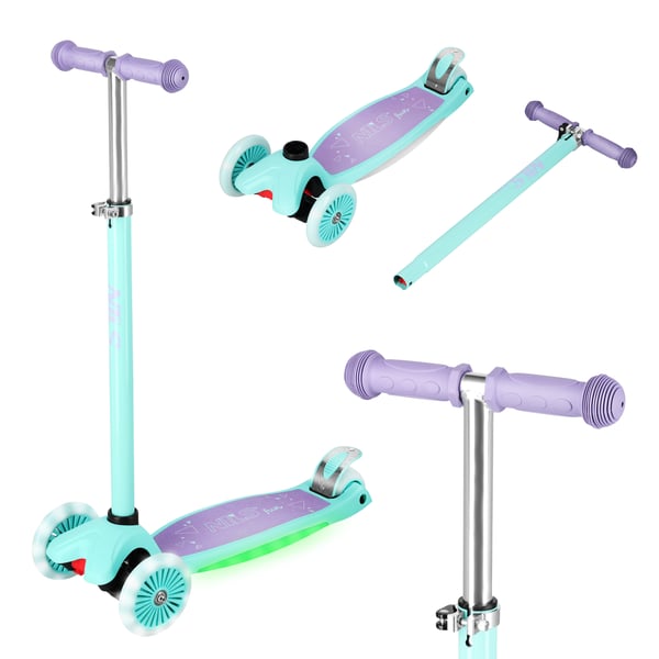 Lasten potkulauta NILS FUN HLB1310 violetti LED