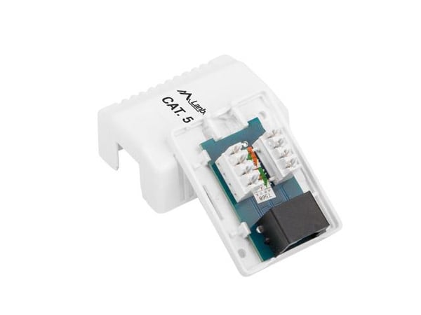 Lanberg Keystone Modul RJ45-stik -> LSA værktøjsfri UTP kat.6a 180° til monteringsdåse