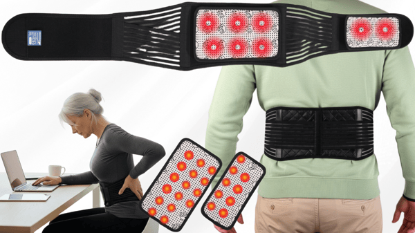 Magnetisk lændryggsbælte med varme og magneter korset XL/XXL