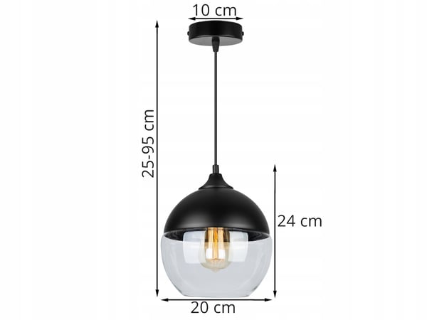 HÆNGENDE LOFTSLAMPE, GLASPLAFON, LED-LAMPE