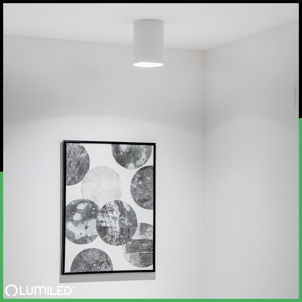Påbygningsmonteret HALOGEN Spot Tube Flytbar GU10 Rund Hvid 115mm AMAT-L LUMILED