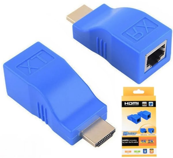 HDMI LAN RJ45 -laajenninmuunnin kierretyn parin kautta 30 m HDMI LAN RJ45 -laajenninmuunnin kierretyn parin kautta 30 m
