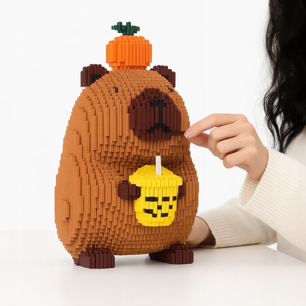 Kapybara Shake byggklockor byggset figur stor 3900 delar