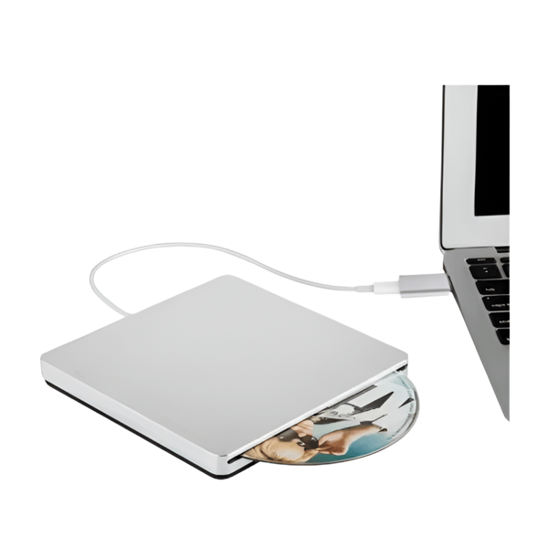 Bärbar CD/DVD-enhet USB-C kompatibel Mac/Windows/Linux