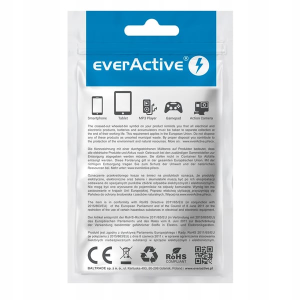 USB-C -> USB-C kabel everActive CBB-1PDL 1m 60W indbygget display sort