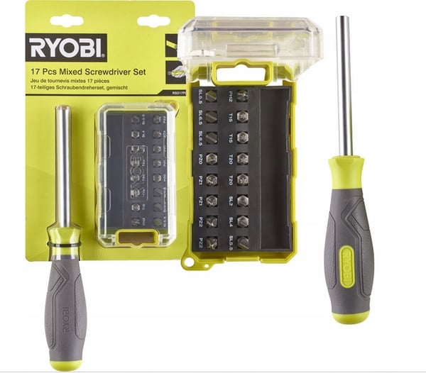 Ruuvimeisselijoukko RYOBI RSD17PCS 17 kpl
