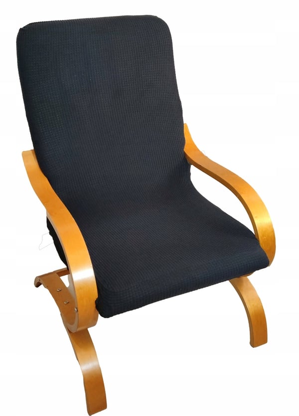 Finka stolöverdrag jacquard svart