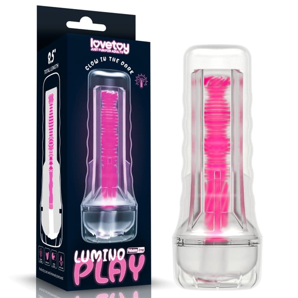 Lovetoy Lumino Play masturbator rosa glöd 8,5"