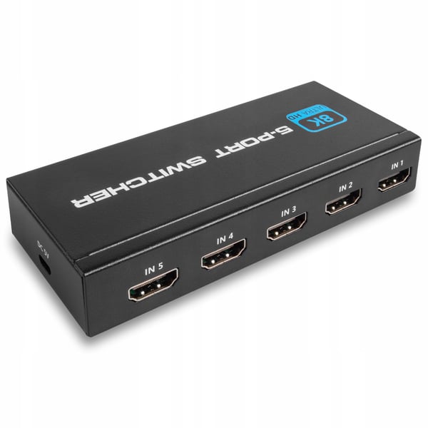 SWITCH HDMI 2.1 5x1 SWITCH SPLITTER 8K 4K 120HZ 240HZ HDR10 PAWONIK