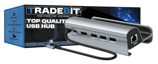 HUB 6-i-1 USB-C adapter HDMI 4K 60Hz USB 3.1 PD 60W för Steam Deck