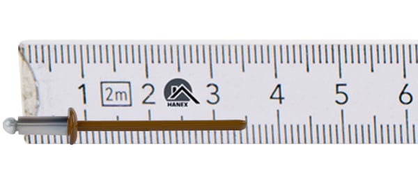 Åbne aluminiumnitter 3,2x8mm RAL8003