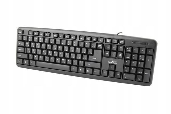 Titanum TKR101 USB russisk kablet tastatur sort